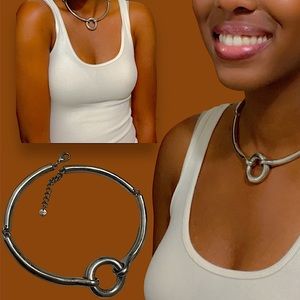 Sliver hoop necklace (minimalistic)